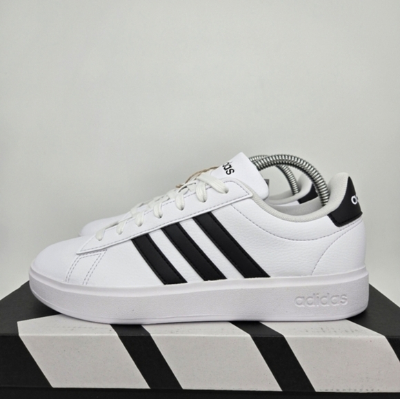 adidas Shoes - adidas Grand Court Cloudfoam Lifestyle Court Comfort White Black Shoes Size 7